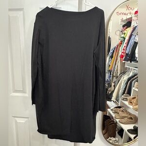 Casual Black Long Sleeve Dress